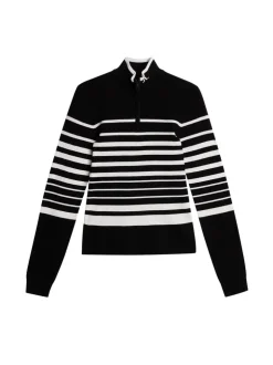 Golf|Tops<J.Lindeberg Cheryl Knitted Zip Sweater Black