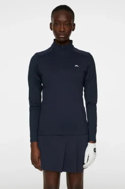 Golf|Base & Mid Layers<J.Lindeberg Cindy Quarter Zip Mid Layer JLNavy