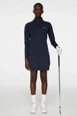Golf|Base & Mid Layers<J.Lindeberg Cindy Quarter Zip Mid Layer JLNavy