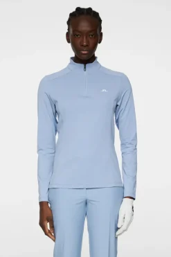 Golf|Base & Mid Layers<J.Lindeberg Cindy Quarter Zip Mid Layer RainWashed