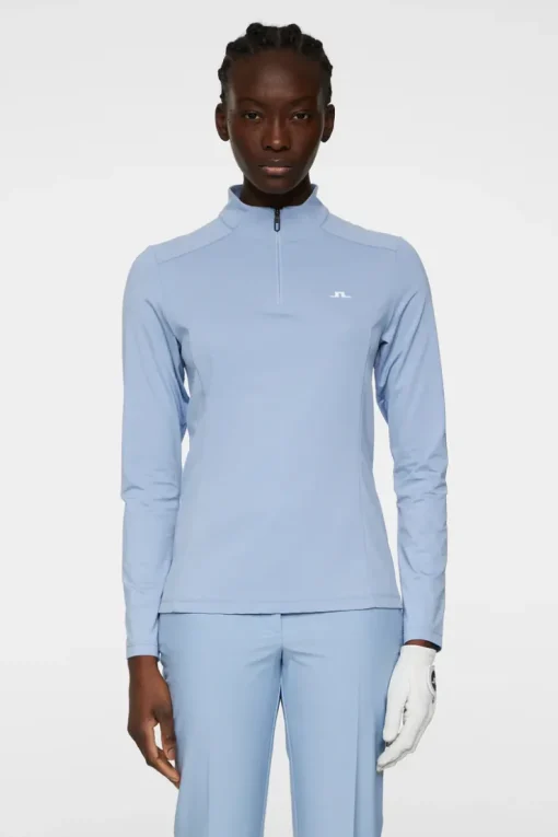 Golf|Base & Mid Layers<J.Lindeberg Cindy Quarter Zip Mid Layer RainWashed