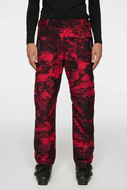 Ski|Bottoms<J.Lindeberg Clarke Pant Printed MountainGlitchRed