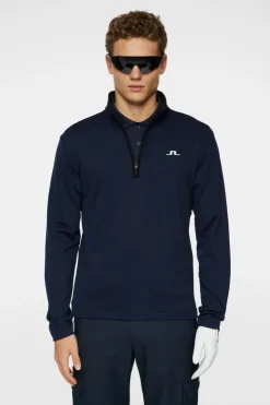 Golf|Base & Mid Layers<J.Lindeberg Clide Quarter Zip Mid Layer JLNavy