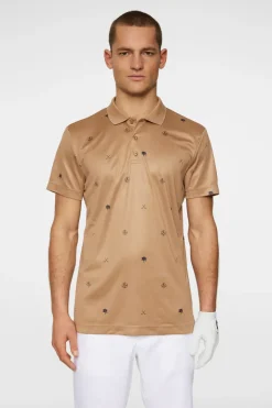 Golf|Polo Shirts<J.Lindeberg Club House Motif Polo GolfMicroTigersEyeS