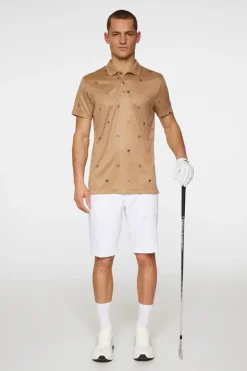 Golf|Polo Shirts<J.Lindeberg Club House Motif Polo GolfMicroTigersEyeS
