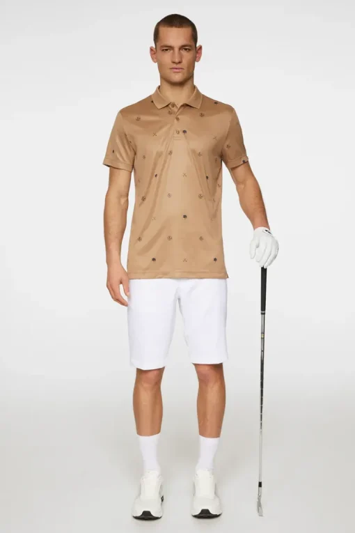 Golf|Polo Shirts<J.Lindeberg Club House Motif Polo GolfMicroTigersEyeS