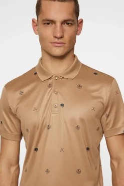 Golf|Polo Shirts<J.Lindeberg Club House Motif Polo GolfMicroTigersEyeS