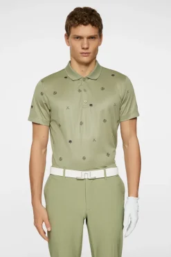 Golf|Polo Shirts<J.Lindeberg Club House Motif Polo GolfMicroOliveS