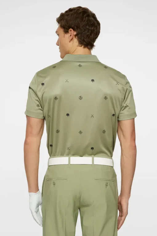 Golf|Polo Shirts<J.Lindeberg Club House Motif Polo GolfMicroOliveS