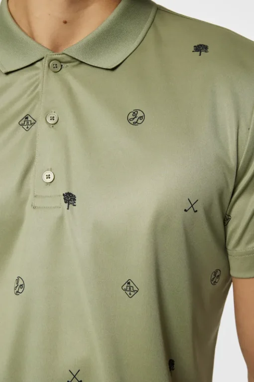 Golf|Polo Shirts<J.Lindeberg Club House Motif Polo GolfMicroOliveS
