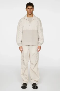 Knitwear|Tops<J.Lindeberg Cole Hybrid Knit Quarter Zip Moonbeam