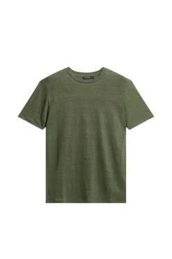 T-shirts|Tops<J.Lindeberg Coma Linen Tee Olivine
