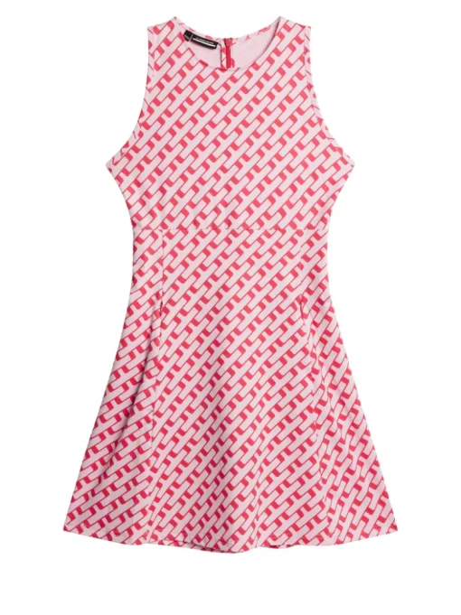 Golf|Dresses<J.Lindeberg Cora Print Dress TourGeoPinkM