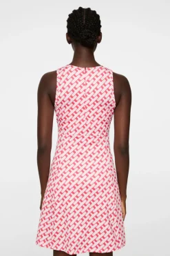 Golf|Dresses<J.Lindeberg Cora Print Dress TourGeoPinkM