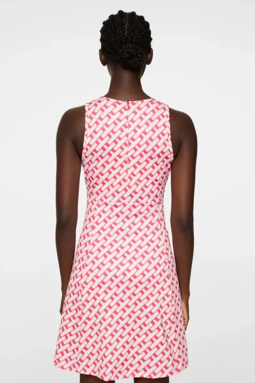 Golf|Dresses<J.Lindeberg Cora Print Dress TourGeoPinkM