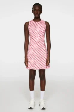 Golf|Dresses<J.Lindeberg Cora Print Dress TourGeoPinkM