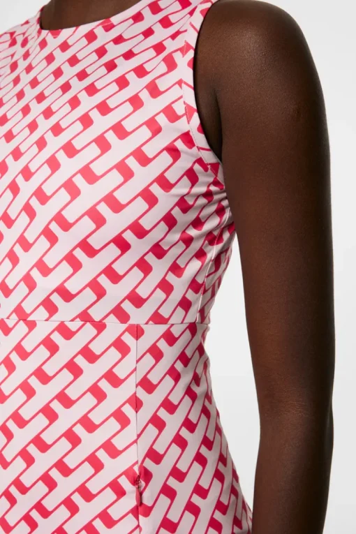 Golf|Dresses<J.Lindeberg Cora Print Dress TourGeoPinkM