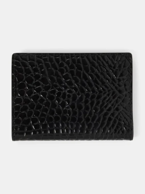 Wallets|Accessories<J.Lindeberg Croc Folded Card Holder Black