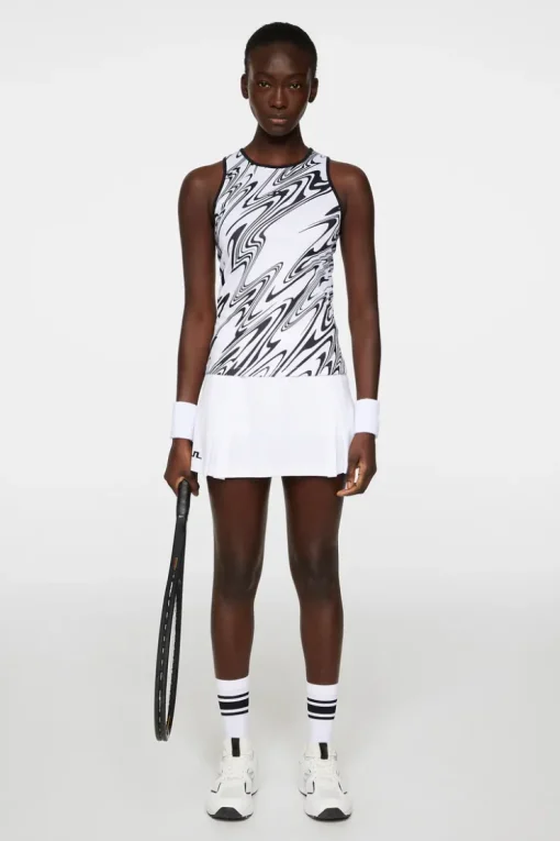Tops|Tennis<J.Lindeberg Delia Printed Tank Top LiquifyWhiteL