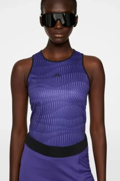 Tops|Tennis<J.Lindeberg Delia Printed Tank Top ResonanceDeepWisteriaL
