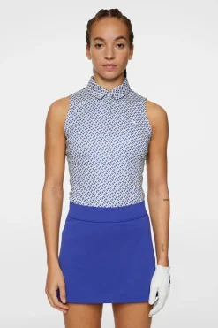 Golf|Tanks<J.Lindeberg Dena Print Sleeveless Top TourGeoMoonbeamS
