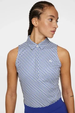 Golf|Tanks<J.Lindeberg Dena Print Sleeveless Top TourGeoMoonbeamS