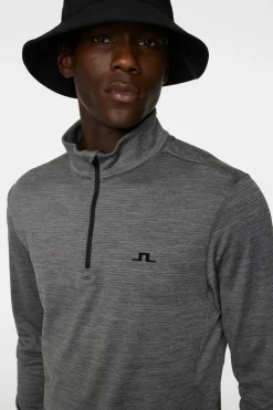 Golf|Ski<J.Lindeberg Destry Zip Mid Layer DarkGreyMelange