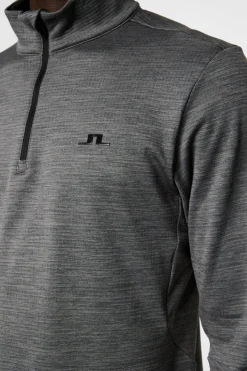Golf|Ski<J.Lindeberg Destry Zip Mid Layer DarkGreyMelange
