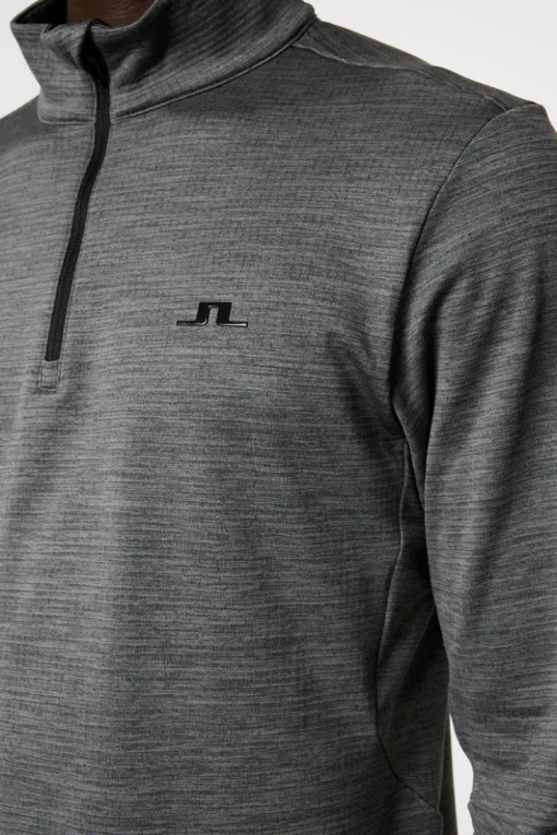 Golf|Ski<J.Lindeberg Destry Zip Mid Layer DarkGreyMelange