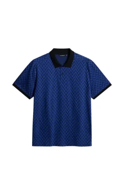 Polo Shirts|Tops<J.Lindeberg Devon Jacquard Polo BridgeStackBlue