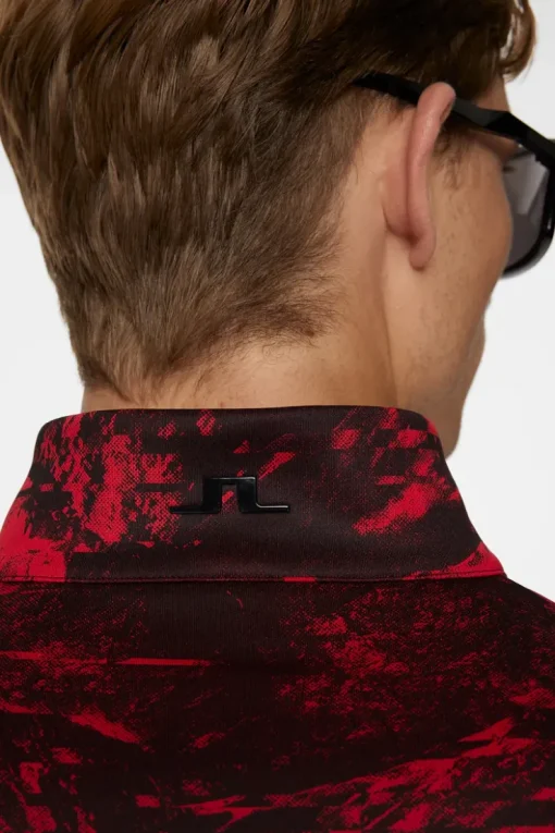 Ski|Base & Mid Layers<J.Lindeberg Eddie Print Mid Layer MountainGlitchRed