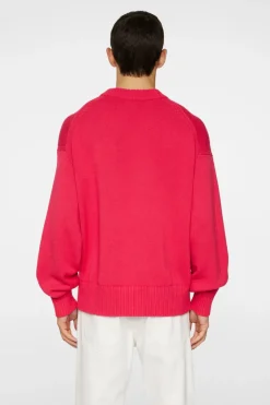Knitwear|Tops<J.Lindeberg Eddy Cotton Wool Crew Neck Azalea
