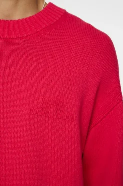 Knitwear|Tops<J.Lindeberg Eddy Cotton Wool Crew Neck Azalea