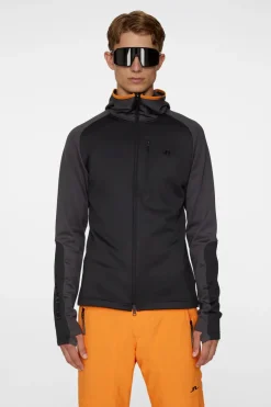 Ski|Base & Mid Layers<J.Lindeberg Elevation Full Zip Hood Black