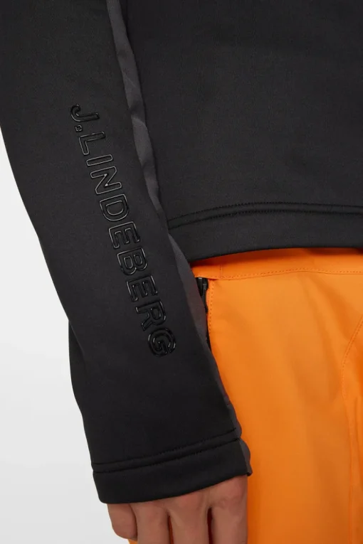 Ski|Base & Mid Layers<J.Lindeberg Elevation Full Zip Hood Black