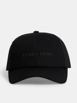 Caps|Accessories<J.Lindeberg Elijah Cotton logo Cap Black