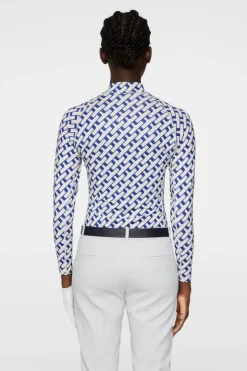 Golf|Base & Mid Layers<J.Lindeberg Ella Print Compression Top TourGeoMoonbeamM