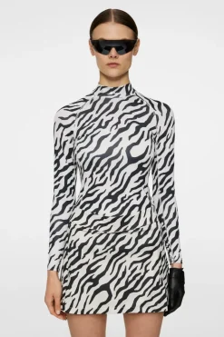 Golf|Base & Mid Layers<J.Lindeberg Ella Print Compression Top TourTigerMoonbeamM