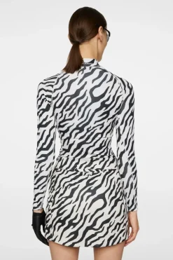 Golf|Base & Mid Layers<J.Lindeberg Ella Print Compression Top TourTigerMoonbeamM