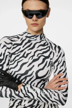 Golf|Base & Mid Layers<J.Lindeberg Ella Print Compression Top TourTigerMoonbeamM