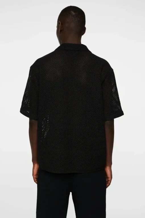 Tops|Shirts<J.Lindeberg Ellis Crochet Shirt Black