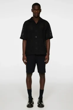 Tops|Shirts<J.Lindeberg Ellis Crochet Shirt Black