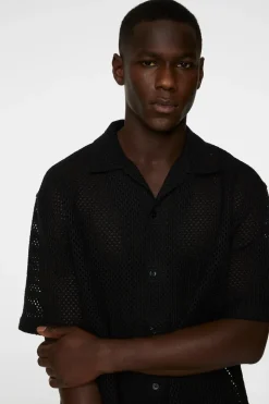 Tops|Shirts<J.Lindeberg Ellis Crochet Shirt Black
