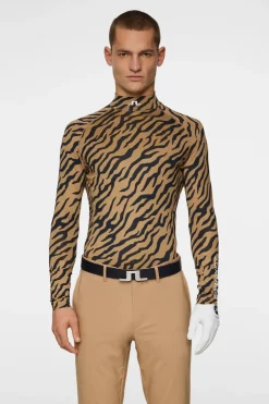 Golf|Tops<J.Lindeberg Ello Compression Print TourTigerBrownM