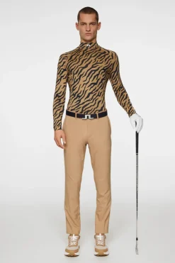 Golf|Tops<J.Lindeberg Ello Compression Print TourTigerBrownM