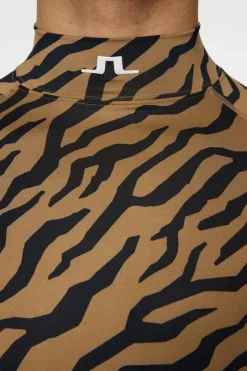 Golf|Tops<J.Lindeberg Ello Compression Print TourTigerBrownM
