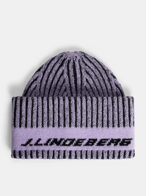 Accessories|Beanies<J.Lindeberg Enso Plated Logo Beanie Bougainvillea