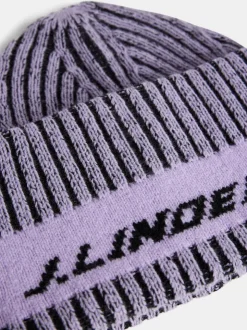 Accessories|Beanies<J.Lindeberg Enso Plated Logo Beanie Bougainvillea