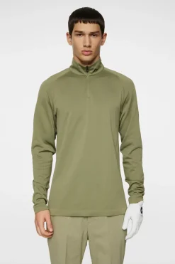 Golf|Base & Mid Layers<J.Lindeberg Fay Seamless Mid Layer OilGreen