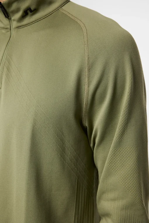 Golf|Base & Mid Layers<J.Lindeberg Fay Seamless Mid Layer OilGreen